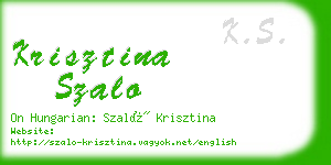 krisztina szalo business card